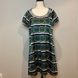 NWOT BCBG size M mini shift mod psychedelic feminine party cocktail wedding